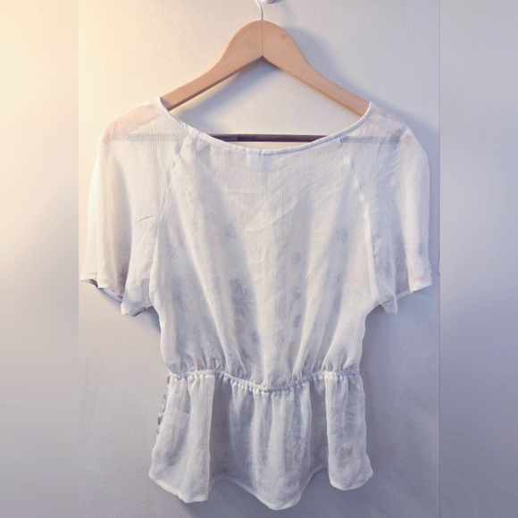 Lauren Conrad Sheer Floral Blouse - Picture 2 of 6